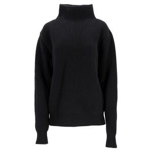 Mr. P. Knitted Turtle Neck Sweater in Black Wool